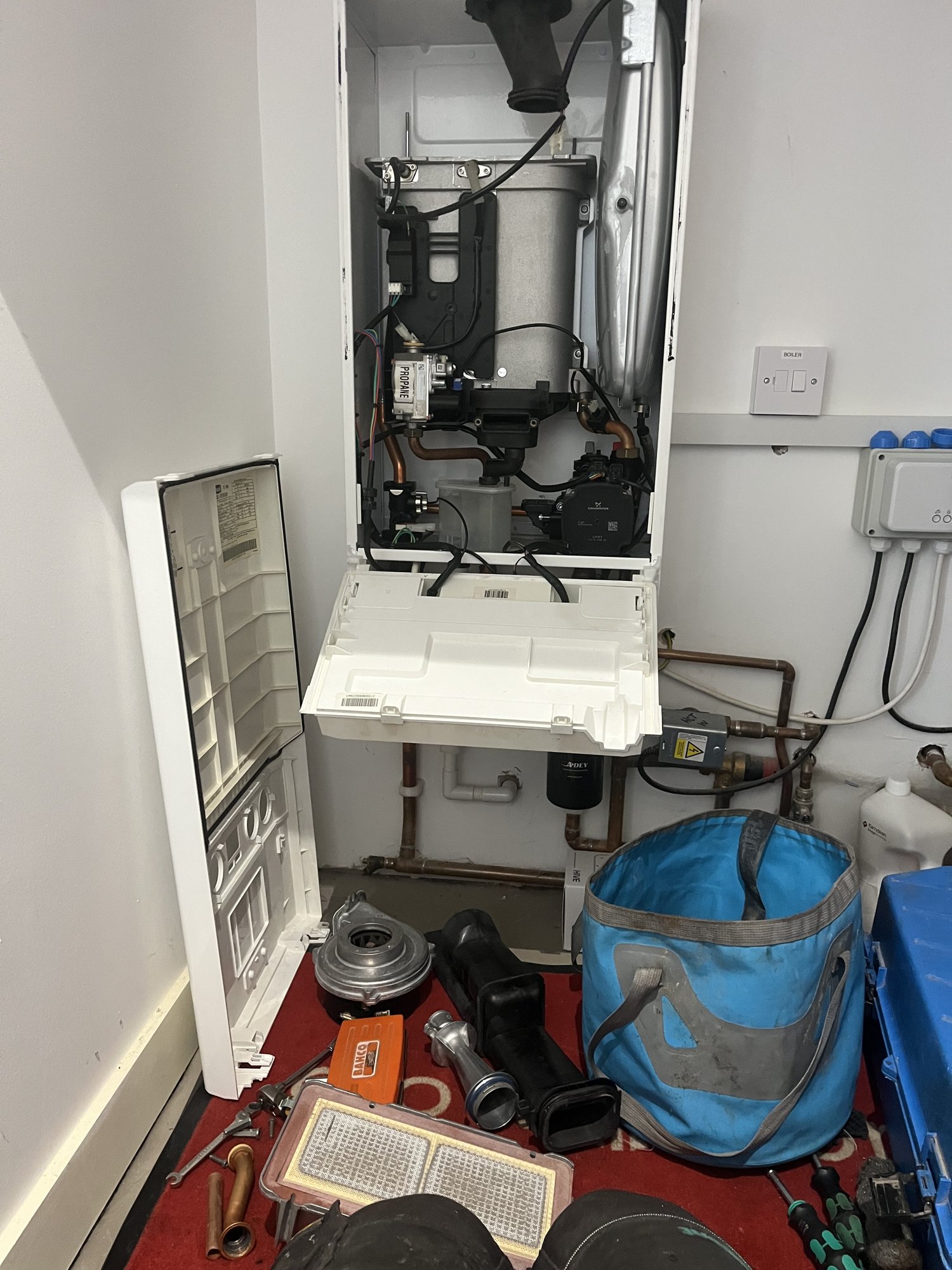 Checking boiler combustion