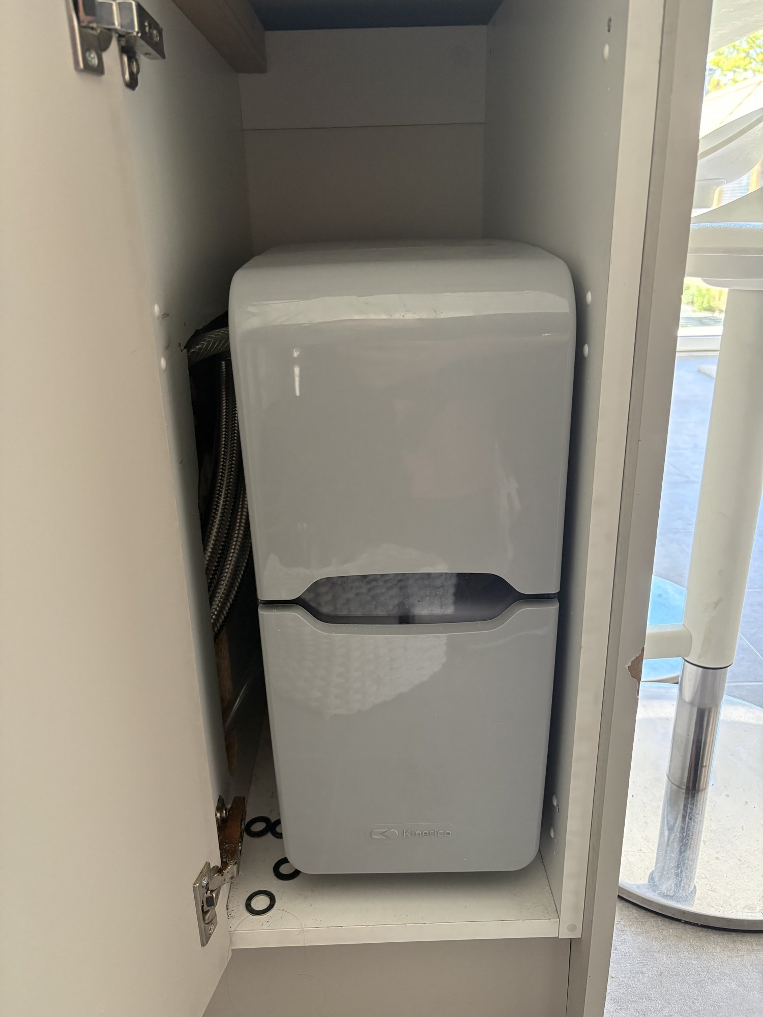 Water softener plumbed in
